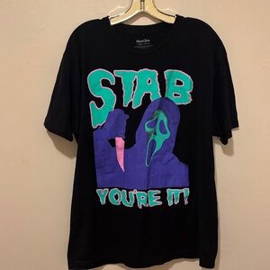 Ghost Face Black Graphic Long Sleeve Tee